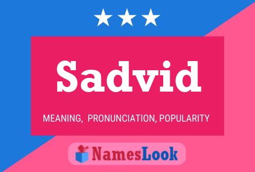 Sadvid Name Poster