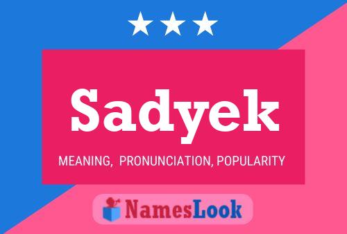 Sadyek Name Poster