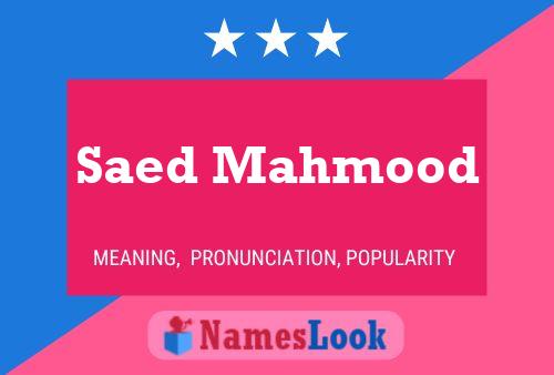 Saed Mahmood Name Poster