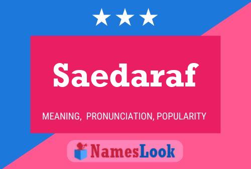 Saedaraf Name Poster