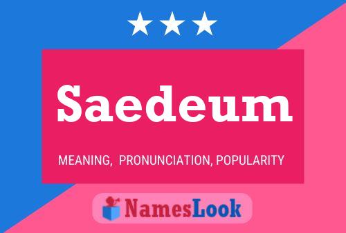 Saedeum Name Poster