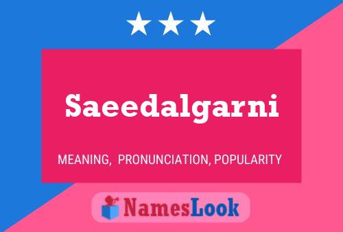 Saeedalgarni Name Poster