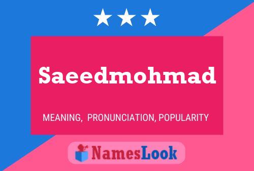 Saeedmohmad Name Poster