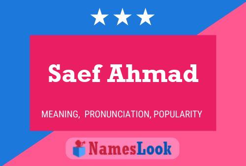 Saef Ahmad Name Poster