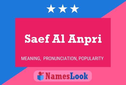 Saef Al Anpri Name Poster