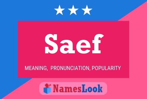 Saef Name Poster