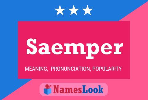 Saemper Name Poster