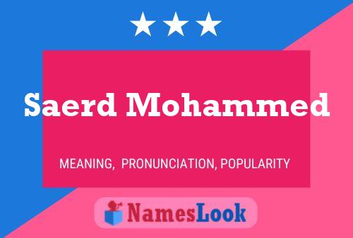 Saerd Mohammed Name Poster