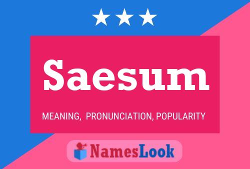 Saesum Name Poster