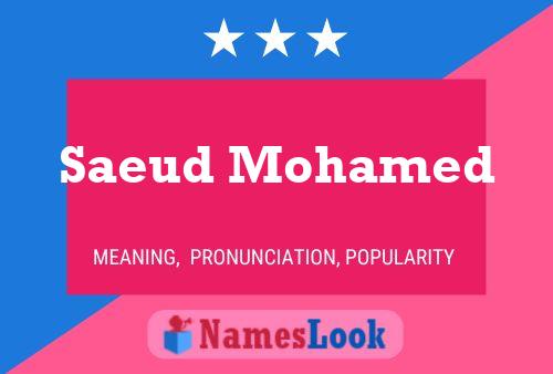 Saeud Mohamed Name Poster