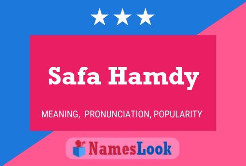 Safa Hamdy Name Poster