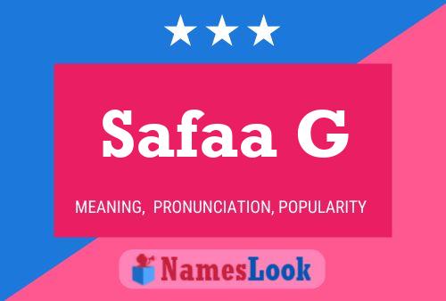 Safaa G Name Poster