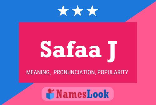 Safaa J Name Poster