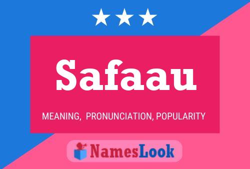 Safaau Name Poster