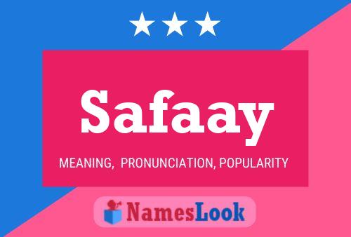 Safaay Name Poster