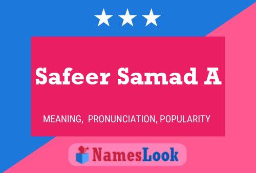 Safeer Samad A Name Poster