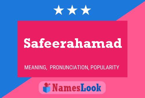 Safeerahamad Name Poster