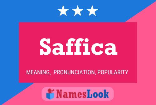 Saffica Name Poster