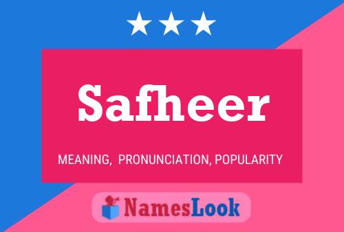 Safheer Name Poster