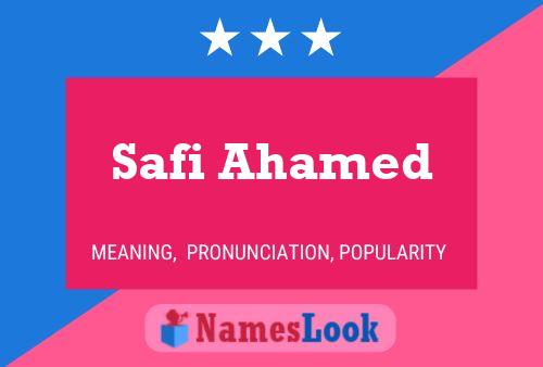 Safi Ahamed Name Poster