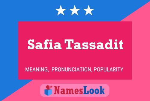 Safia Tassadit Name Poster