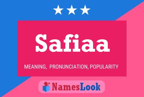 Safiaa Name Poster