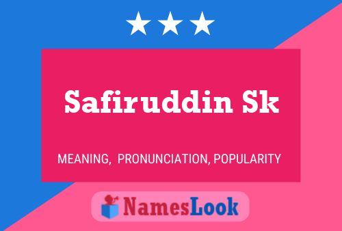 Safiruddin Sk Name Poster