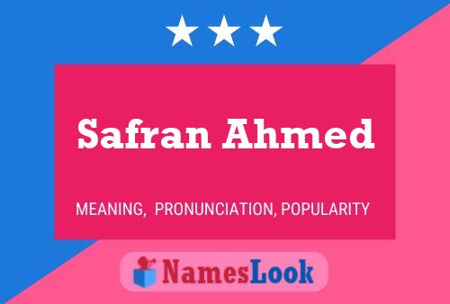 Safran Ahmed Name Poster