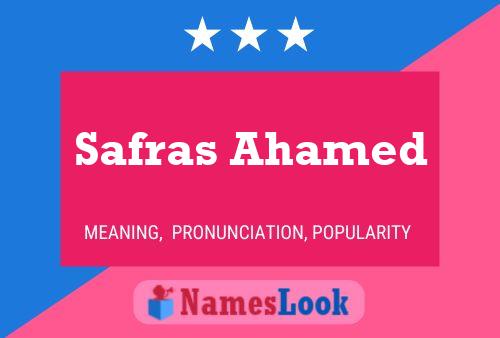 Safras Ahamed Name Poster