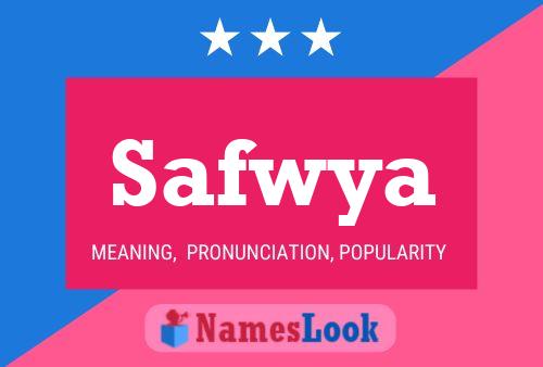 Safwya Name Poster