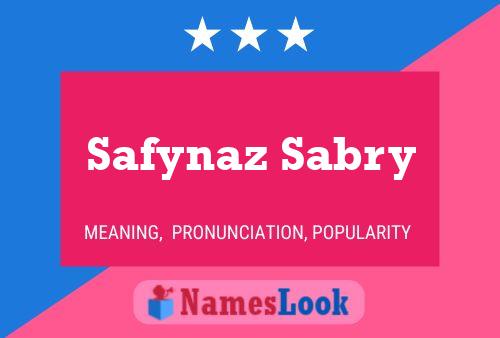 Safynaz Sabry Name Poster