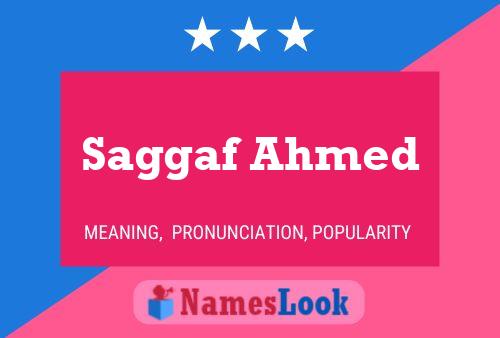 Saggaf Ahmed Name Poster