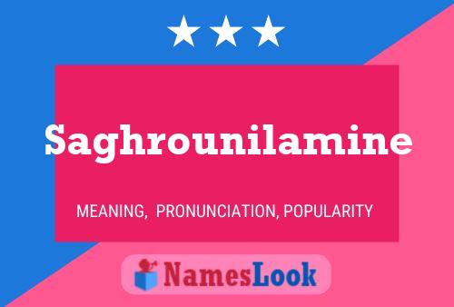 Saghrounilamine Name Poster