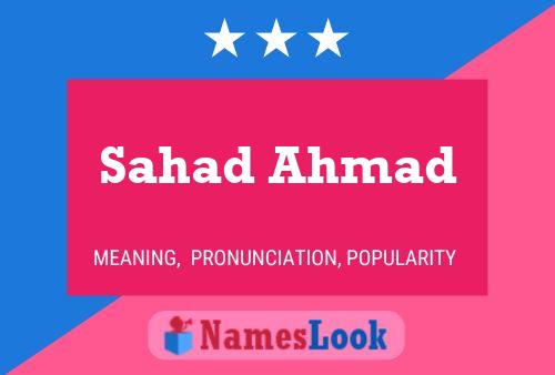 Sahad Ahmad Name Poster