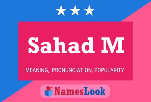 Sahad M Name Poster