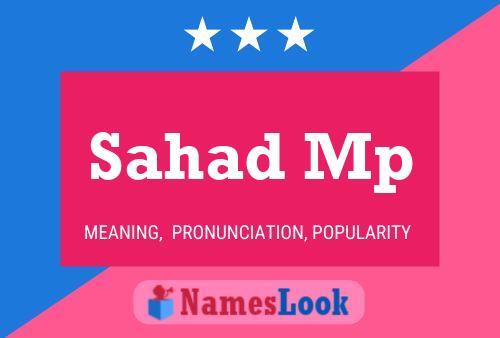 Sahad Mp Name Poster