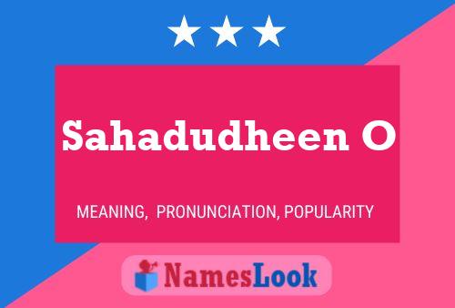 Sahadudheen O Name Poster