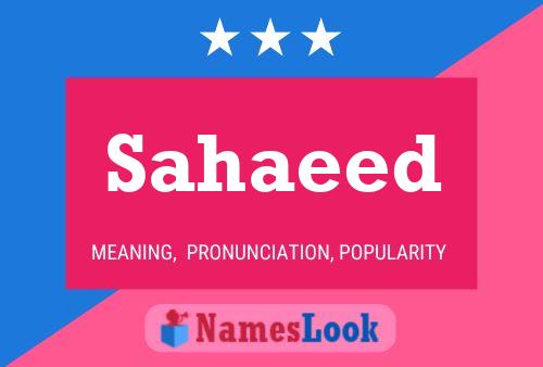 Sahaeed Name Poster