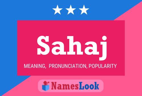 Sahaj Name Poster