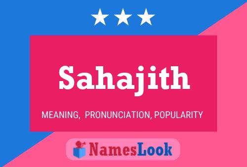 Sahajith Name Poster