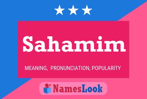 Sahamim Name Poster