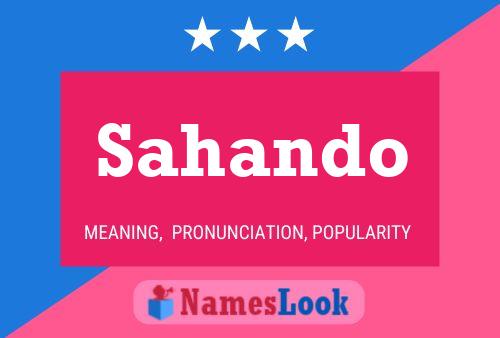 Sahando Name Poster