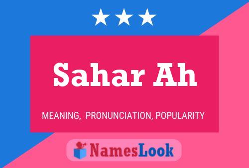 Sahar Ah Name Poster