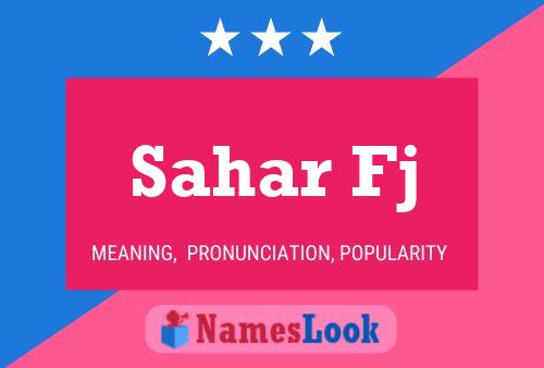 Sahar Fj Name Poster