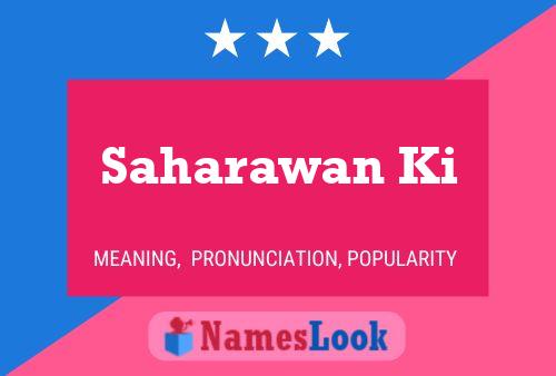 Saharawan Ki Name Poster