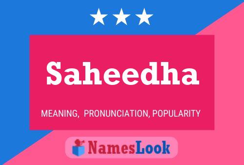 Saheedha Name Poster