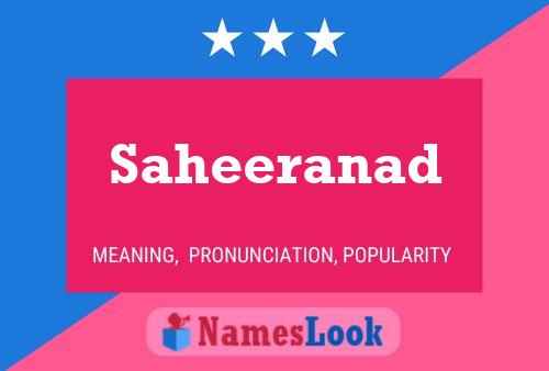 Saheeranad Name Poster