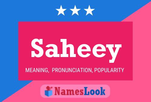 Saheey Name Poster