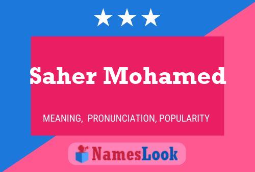 Saher Mohamed Name Poster