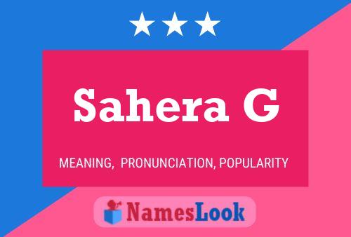 Sahera G Name Poster